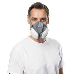 Demi-masque Moldex Compact porté de face