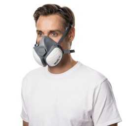 Demi-masque Moldex Compact porté de profil gauche