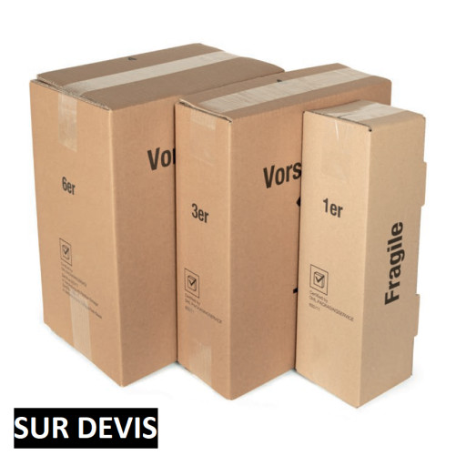 Cartons expédition UPS/DHL fermés