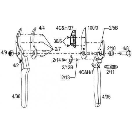 Sécateur cueille-roses Felco 4C&H